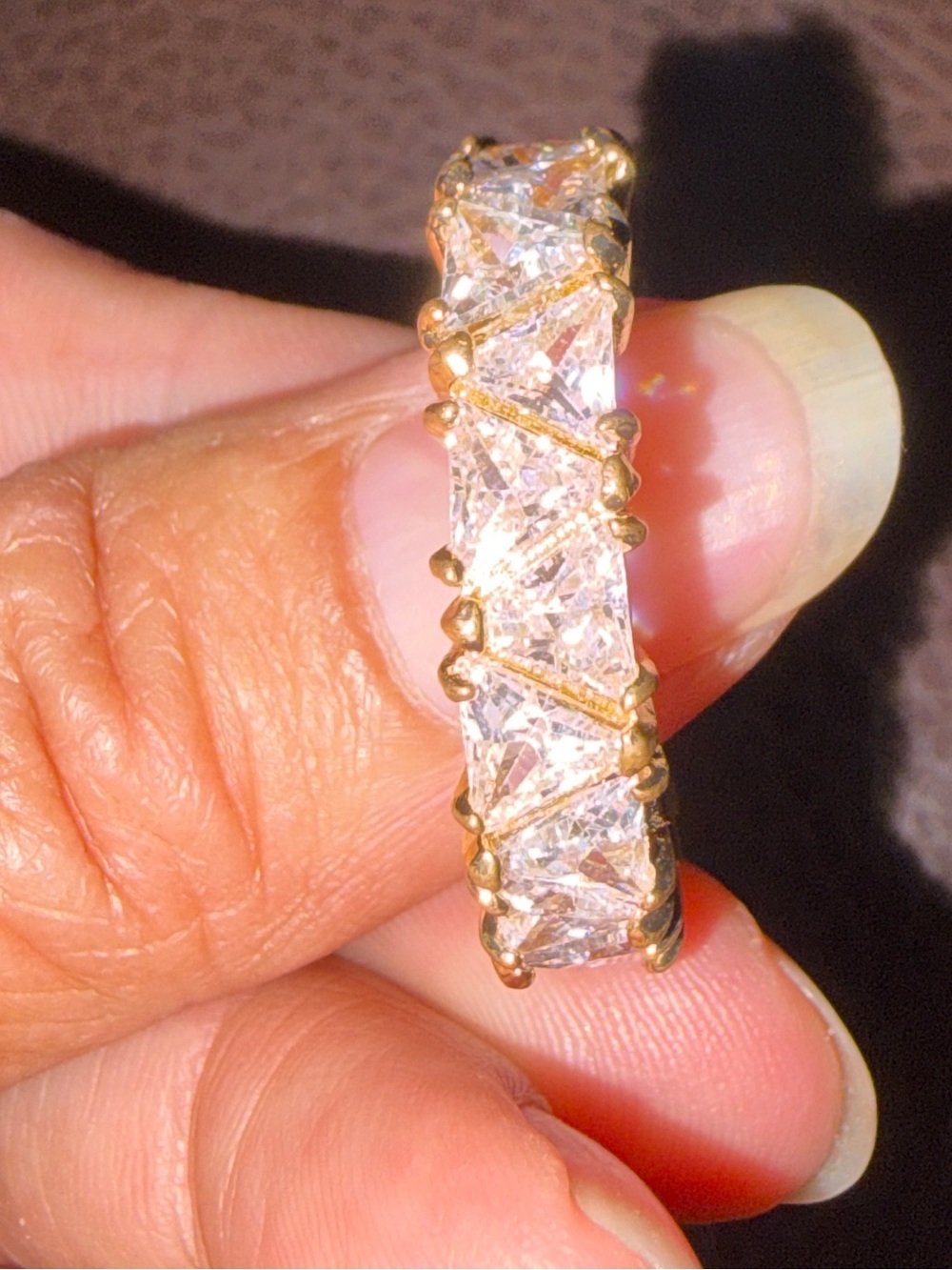 Gold-Tone Crystal Accent Ring Home Accent - Picture 4 of 5